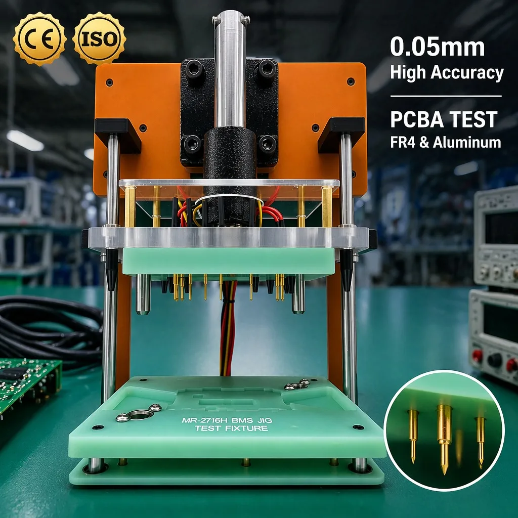 Manual PCB PCBA Functional Test Fixture Aluminum Bakelite Pogo Pin for ICT FCT Testing