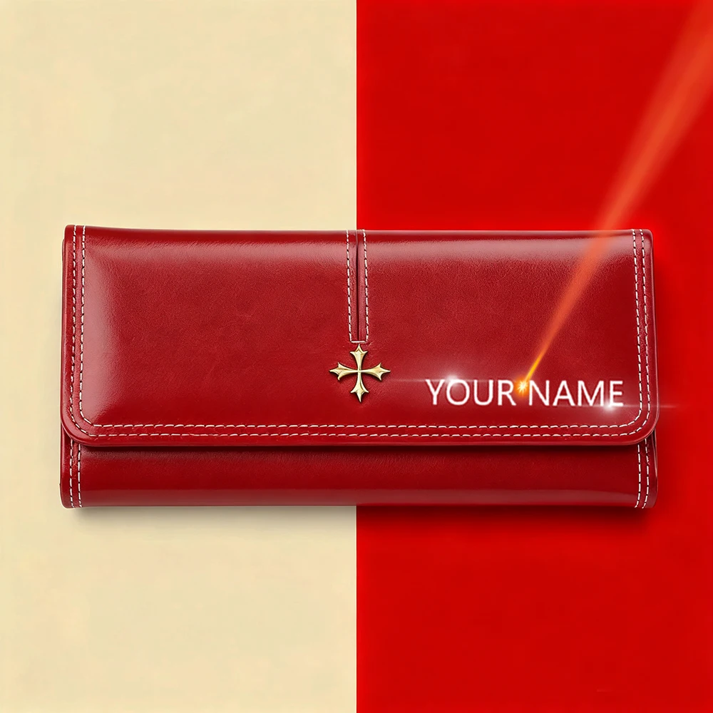 

Baellerry New Fashion Women Long Wallets Name Engraving Card Clips Big Capacity Photo Holders High Quality Purses For Girls