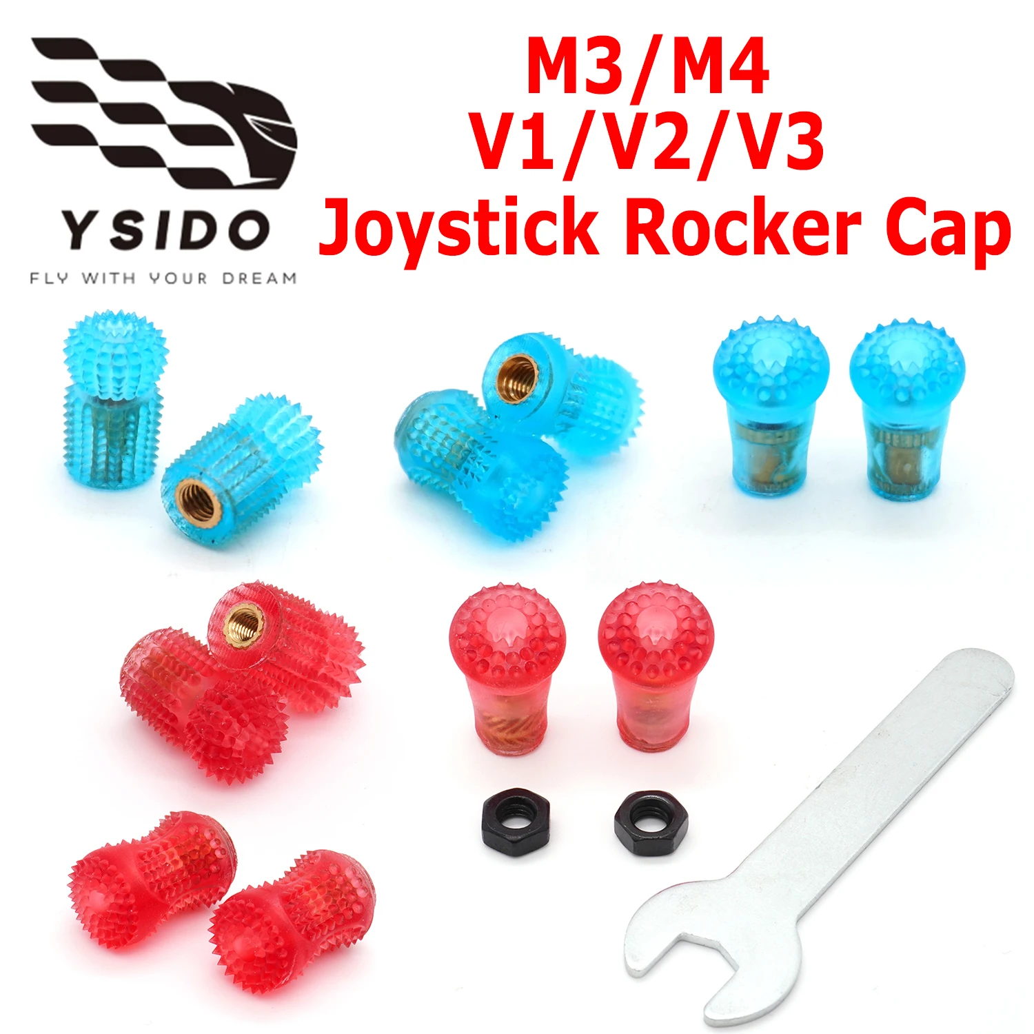 YSIDO 2PCS M3 M4 Tampa de Joystick para Controle Remoto FPV RadioMaster GX12 TX12 TX16S Boxer M9 X7S X12S