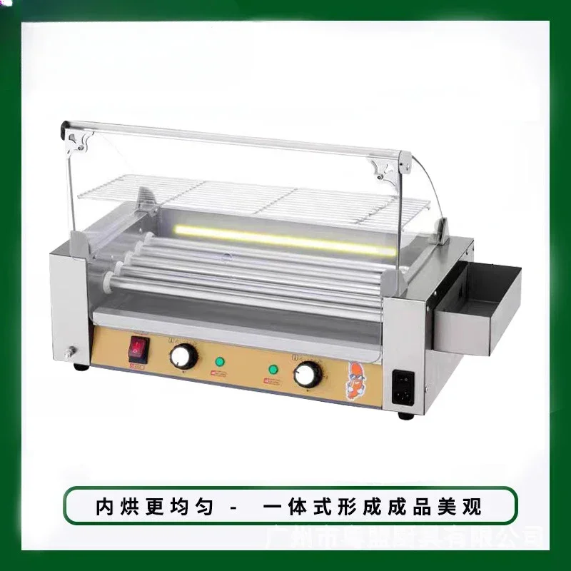 Roast Sausage Machine Stick Drum Type Hotdog Maker Household Automatic Double Temperature Control Stainless