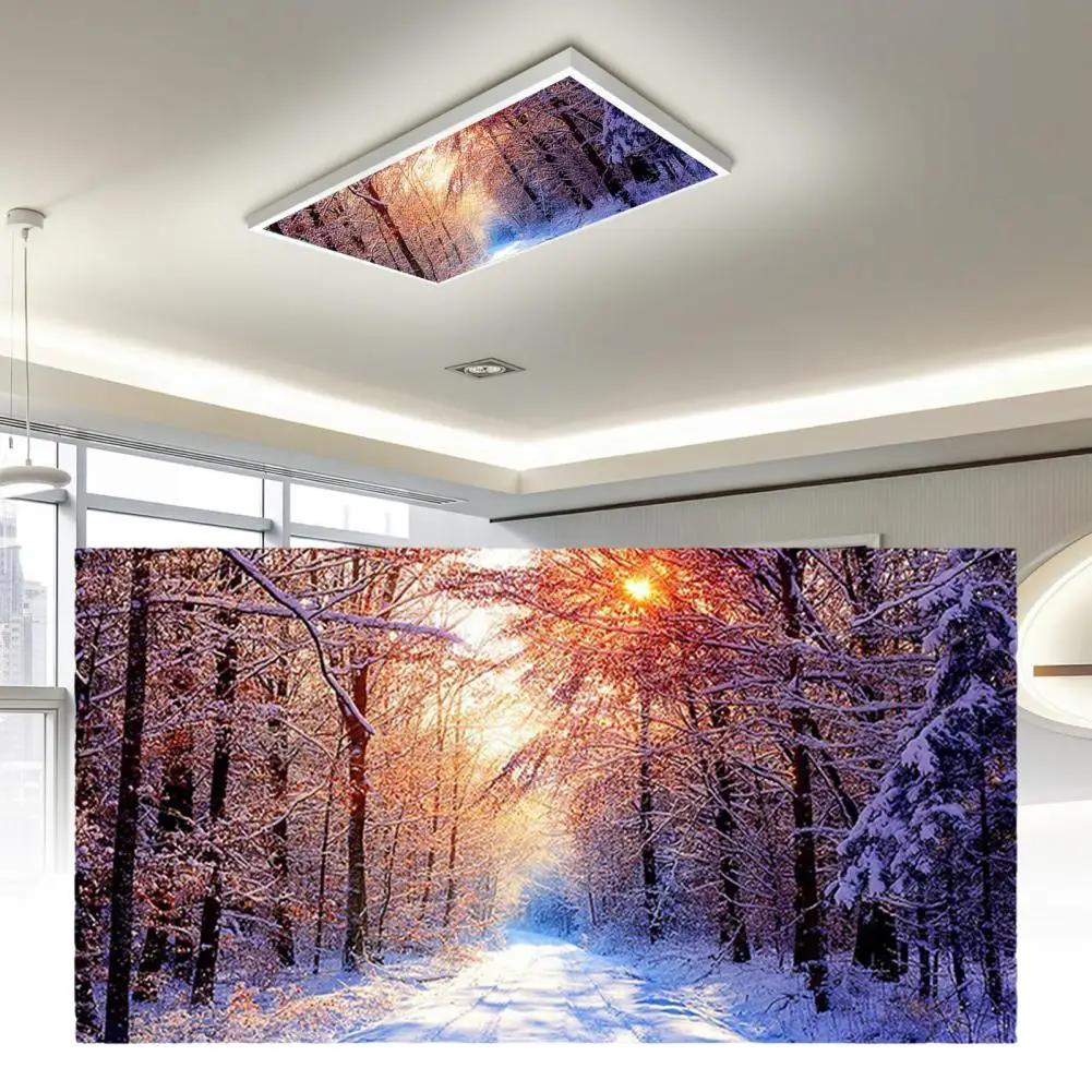 

Home Office Ceiling Light Cover Magnetic Fluorescent Light Cover Exquisite Pattern Easy Installation Enhance Ceiling with 10