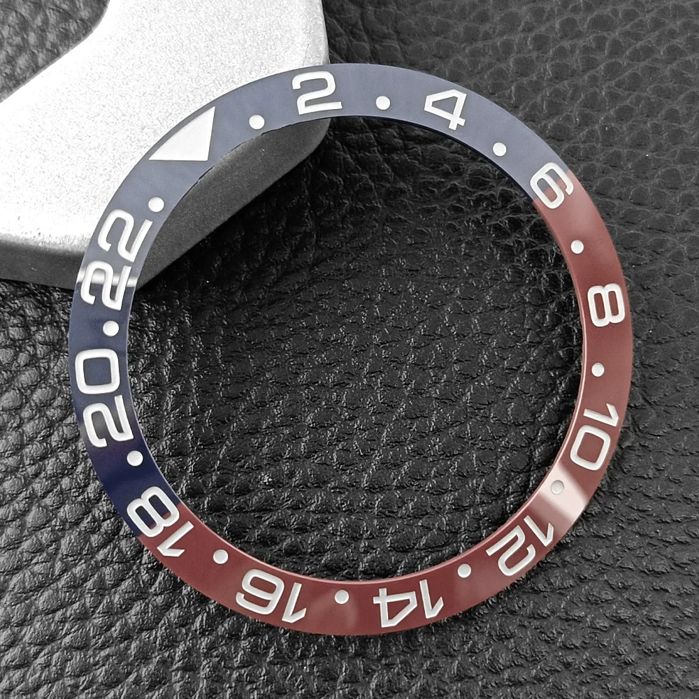38mm * 30.6mm High-Quality Ceramic Bezel Watch Replacement Accessories Fit GMT Bezel Watch Parts Men's Watch Accessory