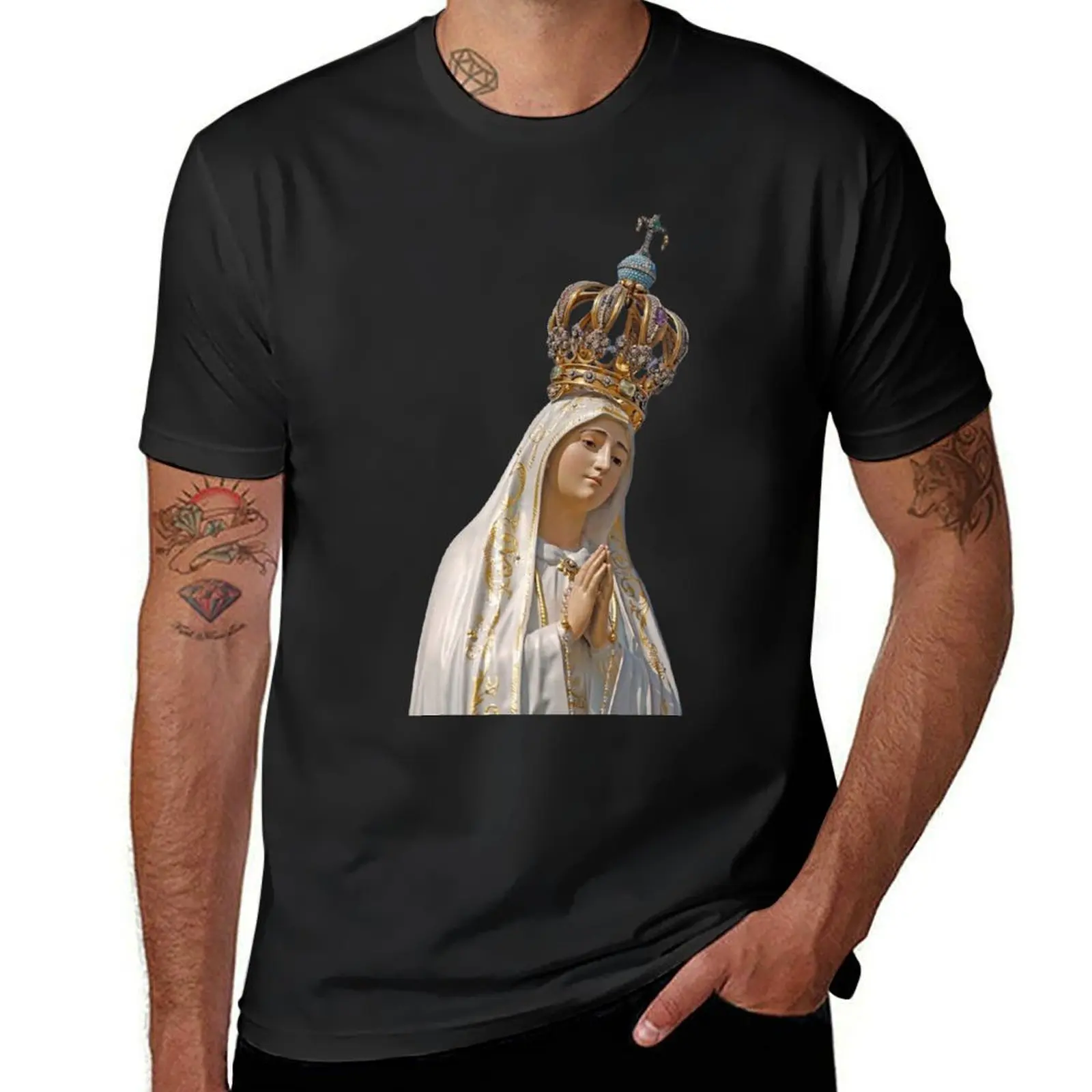

Our Lady of the Rosary of Fatima T-Shirt custom t-shirts funny gifts valentines clothes shirts graphic tee men clothing