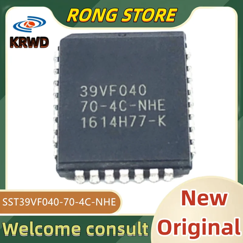 

2PCS SST39VF040-70-4C-NHE New and Original Chip IC SST39VF040-70-4C SST39VF040 Memory chips PLCC32