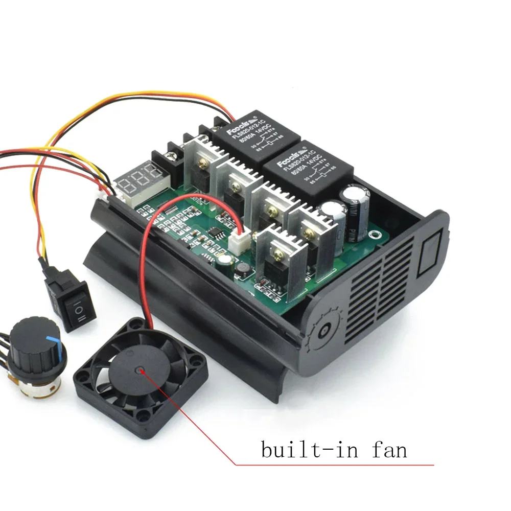 

PWM DC Motor Speed Controller 60A CW CCW Digital Display 0~100% Adjustable Drive DC 10V~55V Reverse and Reverse Motor Governor