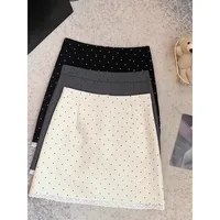 Summer New Polka Dot High Waist Women's Mini Skirt Lace Trim A- Line Skirt Bodycon Short Skirt Sweet Desire Style