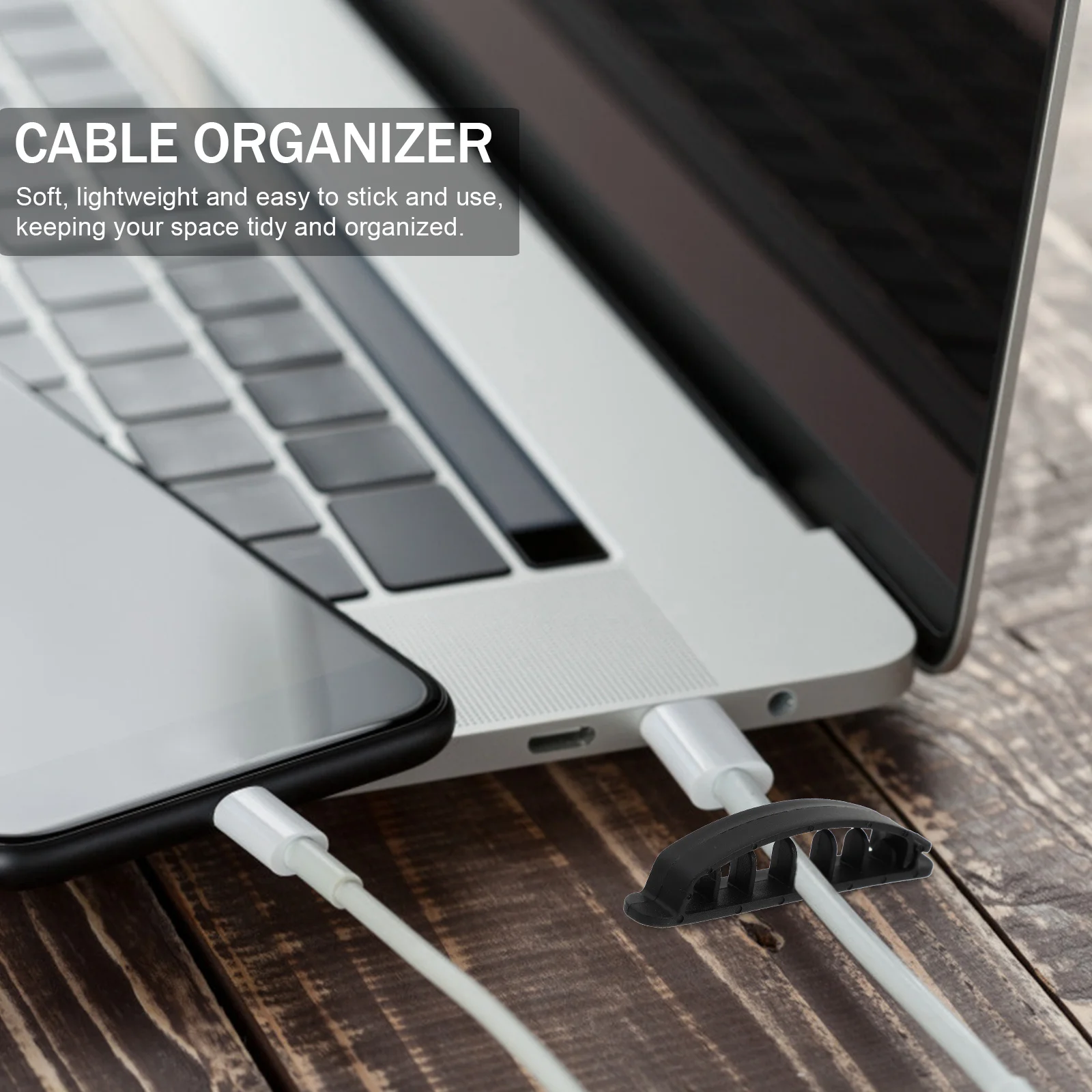 12 stücke Multifunktionale Kabel Organizer 5-Slot Desktop Kabel Clips Für Draht Management Halter Krawatte Silikon Montage