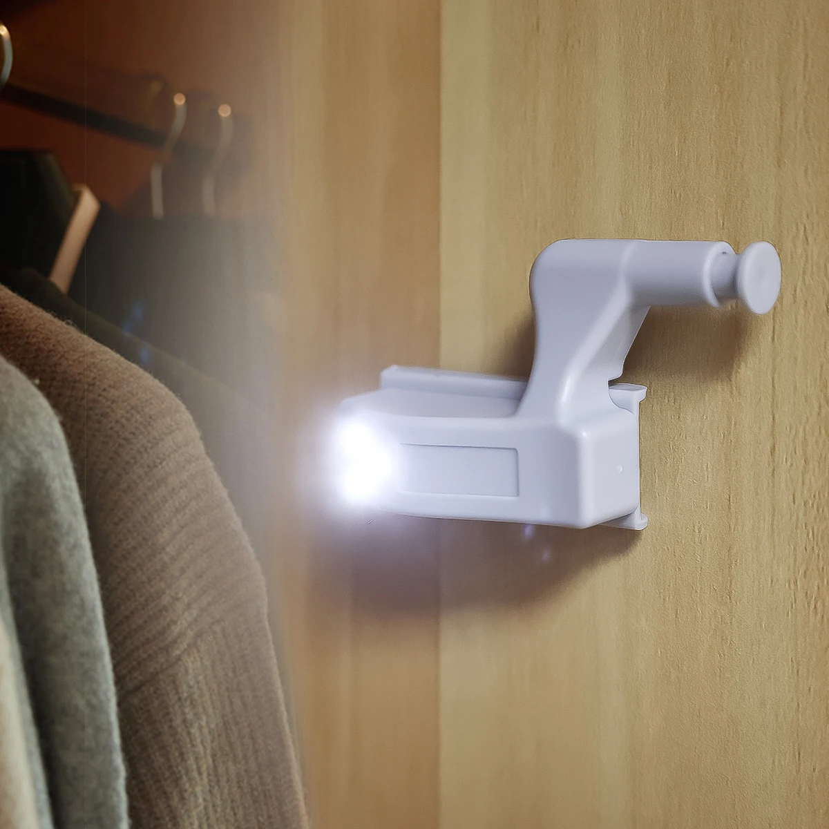 Kast LED-lamp Batterij Schakelkastlamp Binnenscharnier Inductieverlichting Thuis Binnen Garderobe Kast Sensor Mini-nachtlampen