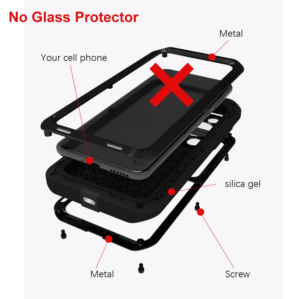 Original LOVE MEI Case For Huawei P60 Pro Metal Armor Cover P60 Art Military Grade Shockproof Silicone Funda Shell P 60 Coque