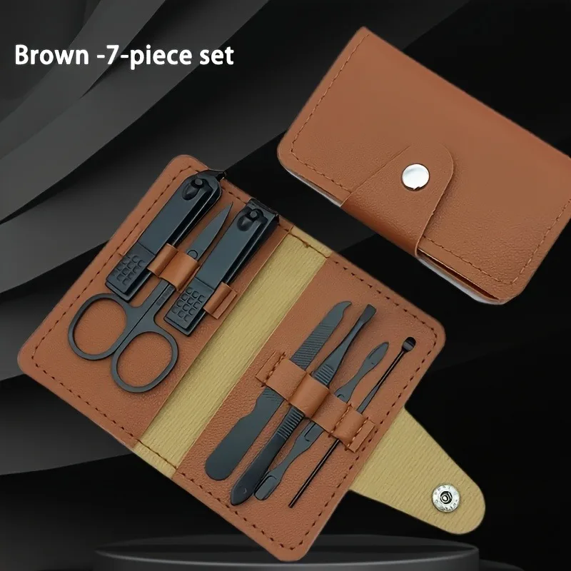 Steel Nail Clipper Kit with High Carbon Steel Blades Nail Care Tool Kit with Storage Box Concave Blade Design For Trimming Nails