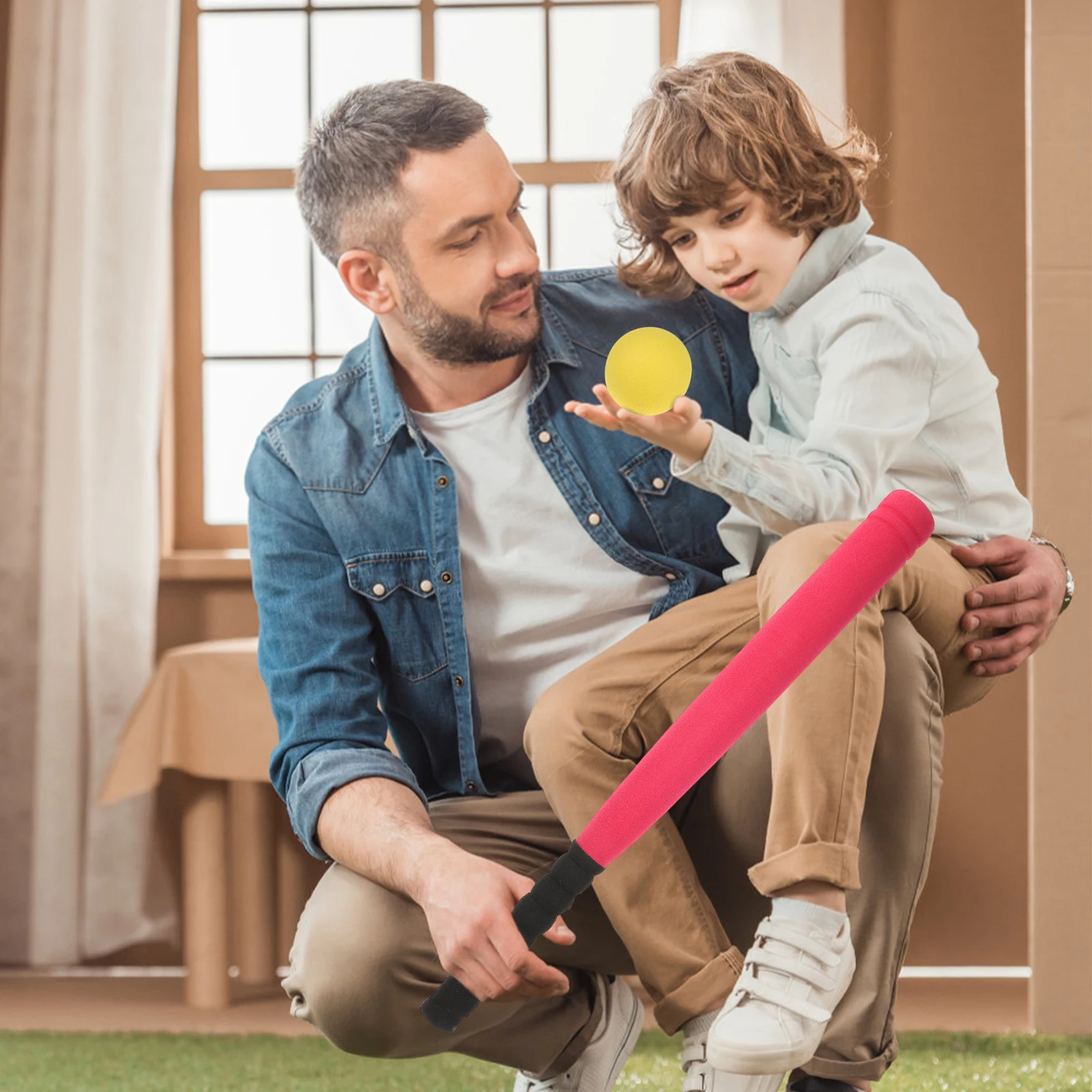 

1 Set Premium Children Baseball Bat Safe Outdoor Playing Baseball Toy Interactive Fun Gift