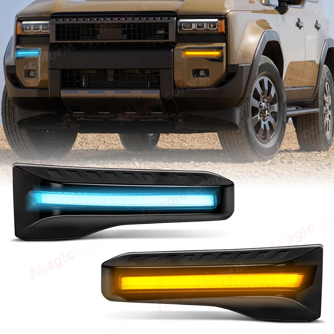 

Светодиодный DRL дальнего света для Toyota Land Cruiser 250 Prado LC250 2024 2025 дневные ходовые огни указатель поворота автомобильные аксессуары