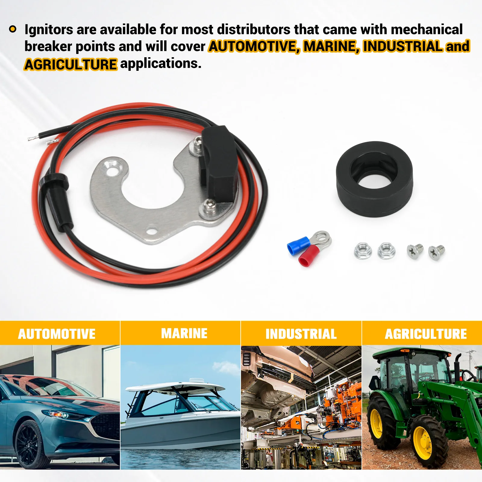 

Металлический 1442 зажигатель, комплект для переоборудования электронного зажигания, замена для 4-цилиндровых автомобильных деталей IHC, катушка зажигания