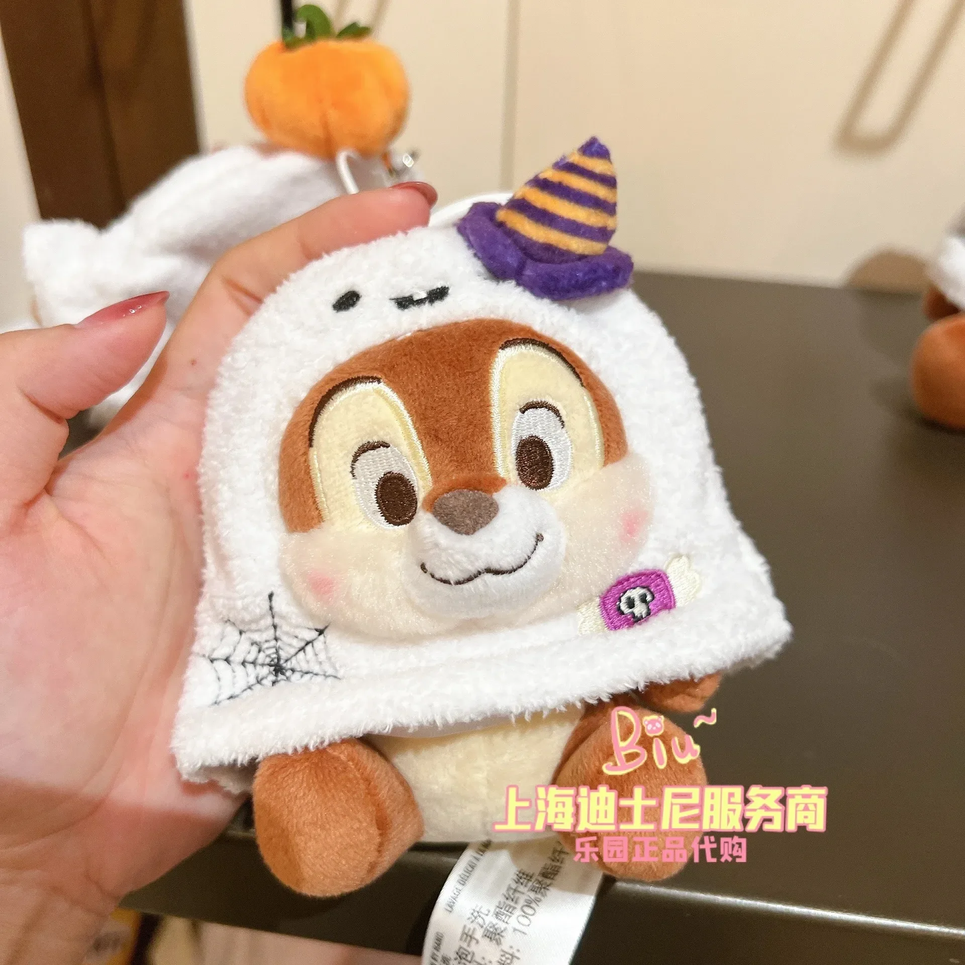 New Genuine Disney Chip Dale Plush Toy Kawaii Ghost Costume Pendant Doll Fans Collect Children\'s Birthday Halloween Xmas Gifts