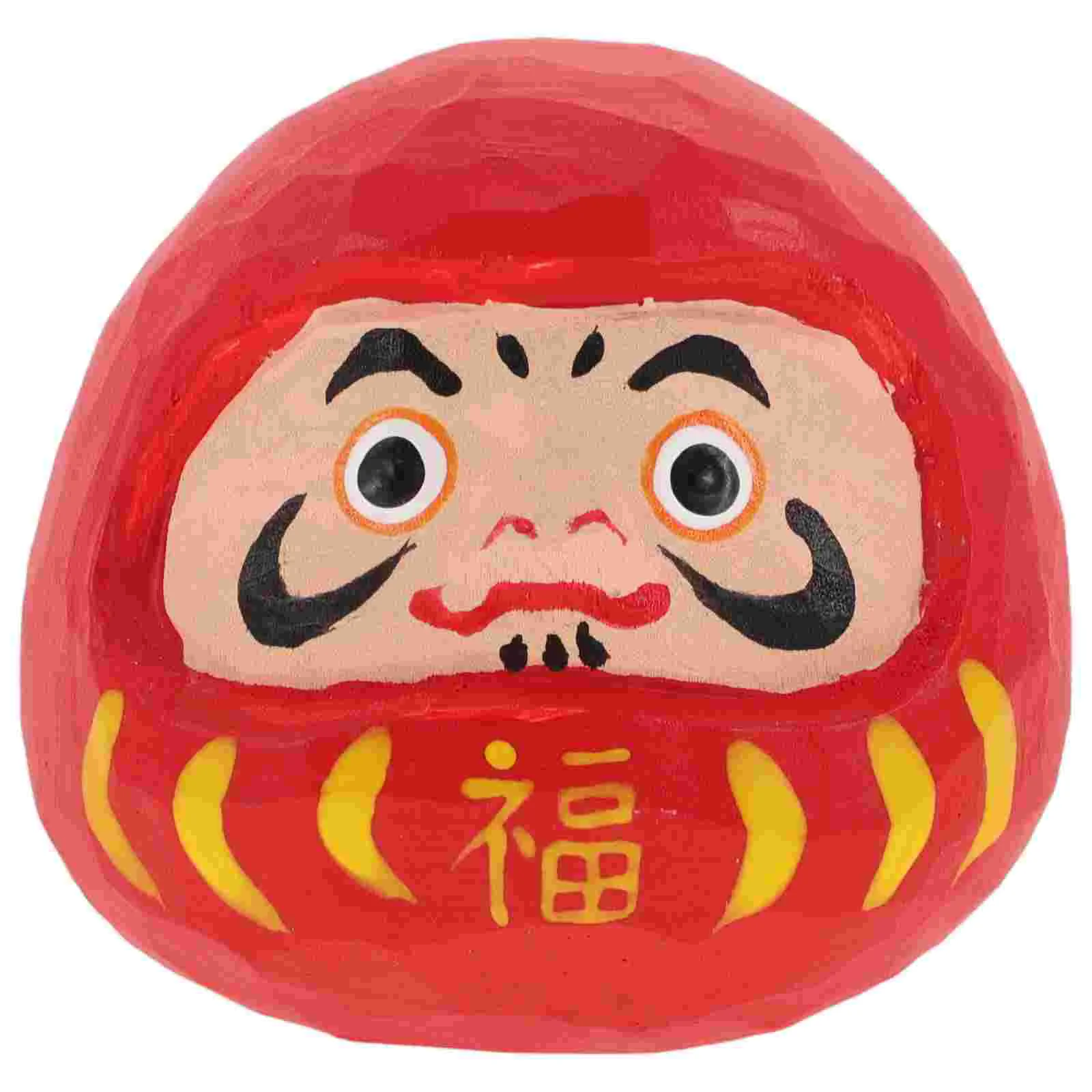 Ornements de bodhidharma, décor de voiture, statue l'inventaire Daruma, porcelaine, bureau en bois rouge