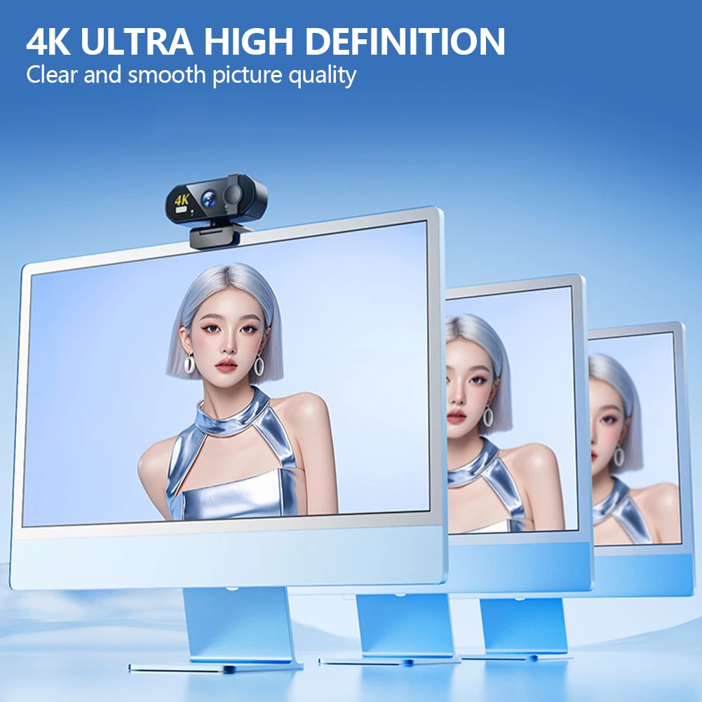 كاميرا ويب 4K HD USB لأجهزة الكمبيوتر المحمول سطح المكتب كاميرا خارجية التوصيل تشغيل كاميرا ويب بتركيز تلقائي للبث عبر الإنترنت للفيديو المباشر #3