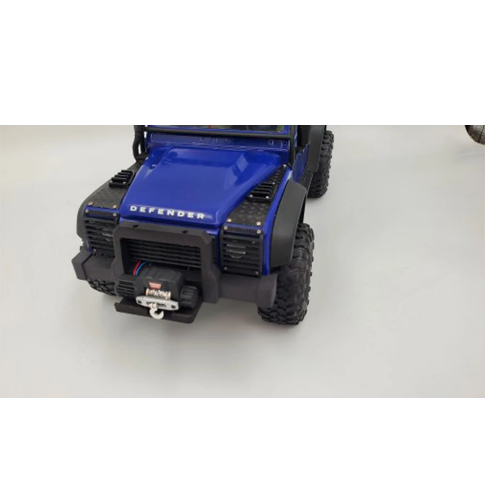 TRX4M Modified Front Bumper With Winch For TRX4-M 1/18 Defender RC Crawler Car Upgrade Parts