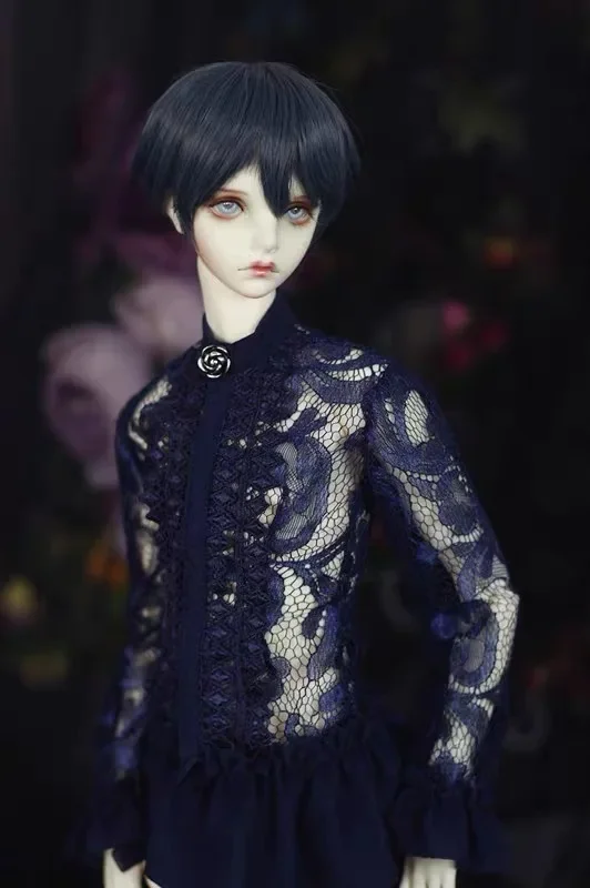 

Кукольная одежда на заказ 1/4/3, одежда BJD, прозрачная кружевная рубашка в стиле ретро, 1 шт.