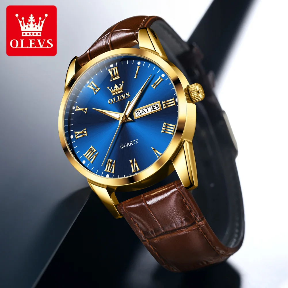 OLEVS 5892 Couple Watches Original Fashion Simple Sports Quartz Watches Waterproof Luminous Wristwatch For Couple Couple's Gift