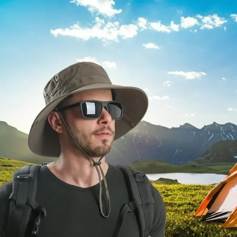 

Sophisticated Male Hat Unique Weathered Fashion Hat Camping Hiking Travel Hat for Cycling Work Safety 69HD