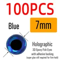 100 piezas azules de 7 mm
