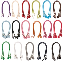 2PCS 60cm Bag Strap Genuine Leather DIY Handmade Handles for Crossbody Replacement Shoulder Handbag Wallet Handle