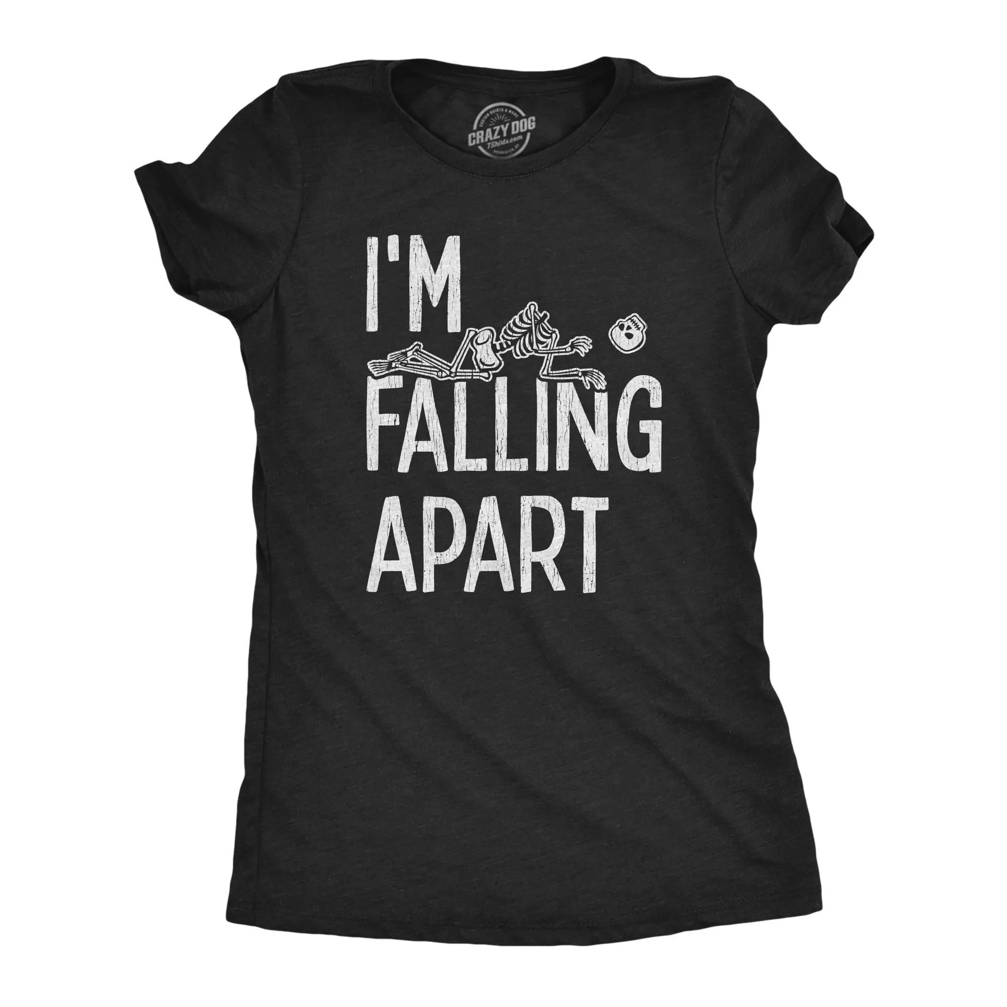 I'M Falling Apart T Shirt Halloween Women Funny Costume Skeleton Dead Inside