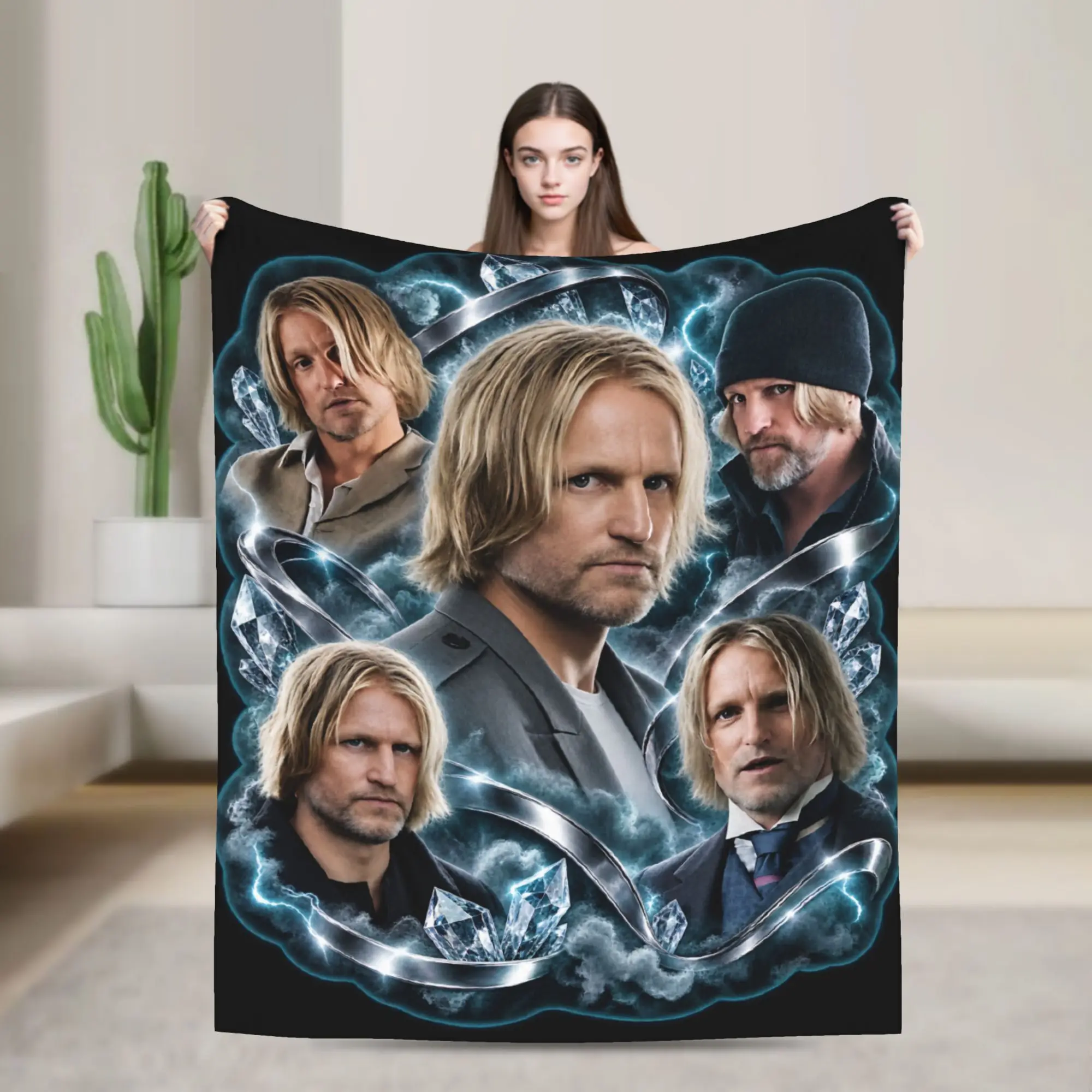 Soft Blanket Boy Girl Picnic Haymitch Abernathy Sunrise on the Reaping Throw Blanket Flannel Bedspread For Living Room Bed Cover