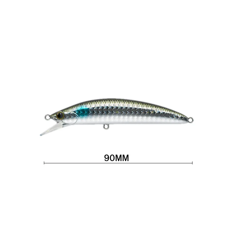 Sunken Minnow 스윙 어 미끼 90mm 28g 핫 타입 낚시 키트 미끼 낚시 장비 하드 미끼 3D 아이 롱 캐스트 크랭크 미끼 낚시