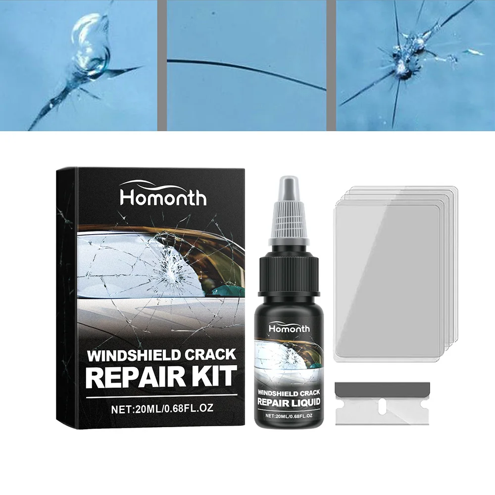 

1/2pcs 20ML Glass Crack Care Kit Car Windshield Crack Repair Fluid Clear Vision Auto Windscreen Glass Scratch Crack Nano Repair