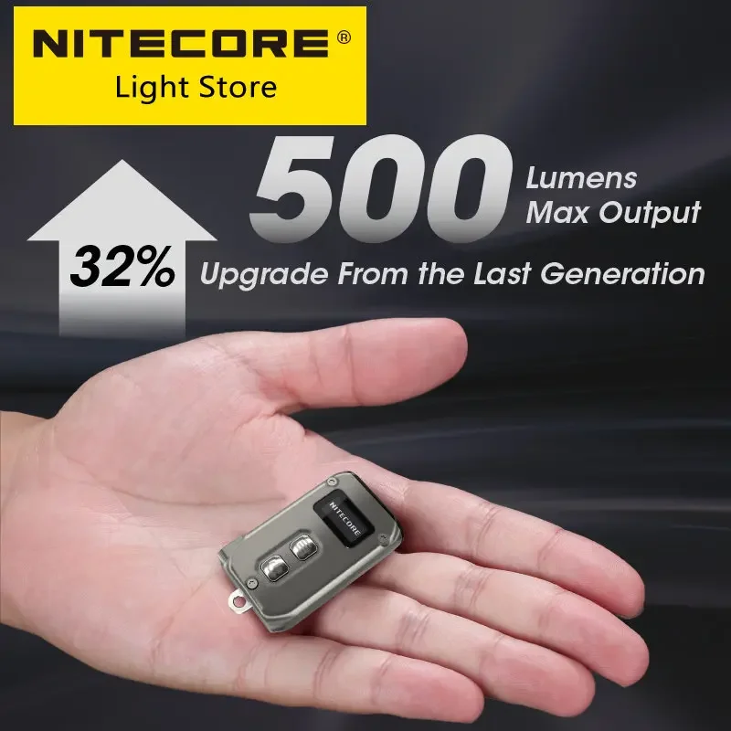 Imagem -02 - Inteligente Chaveiro Luz Edc Mini Dual-core Lanterna Usb Recarregável Titânio Li-ion Bateria 2023 Nitecore-tini2ss