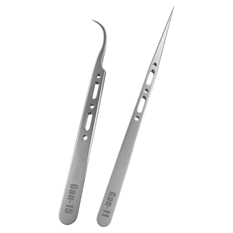 

Straight/Bend Tip Tweezers Stainless Steel Tweezers Comfortable Handle Tweezer Tongs for Mobile Phones Dropship