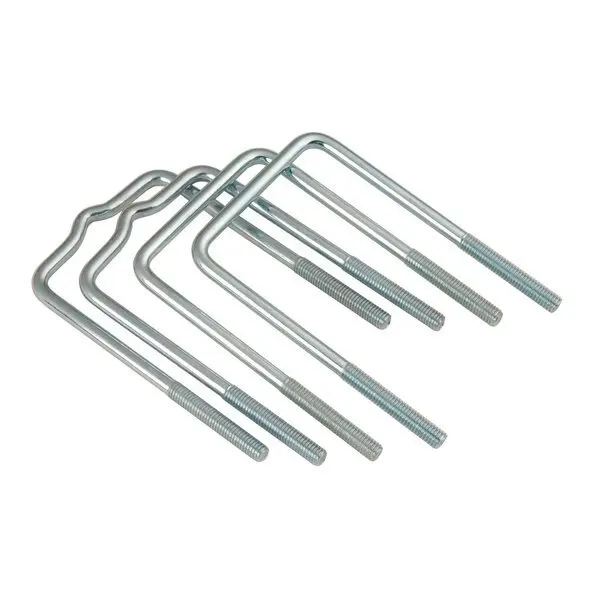 

Square U-Bolt, 1" Ht, Zinc Steel