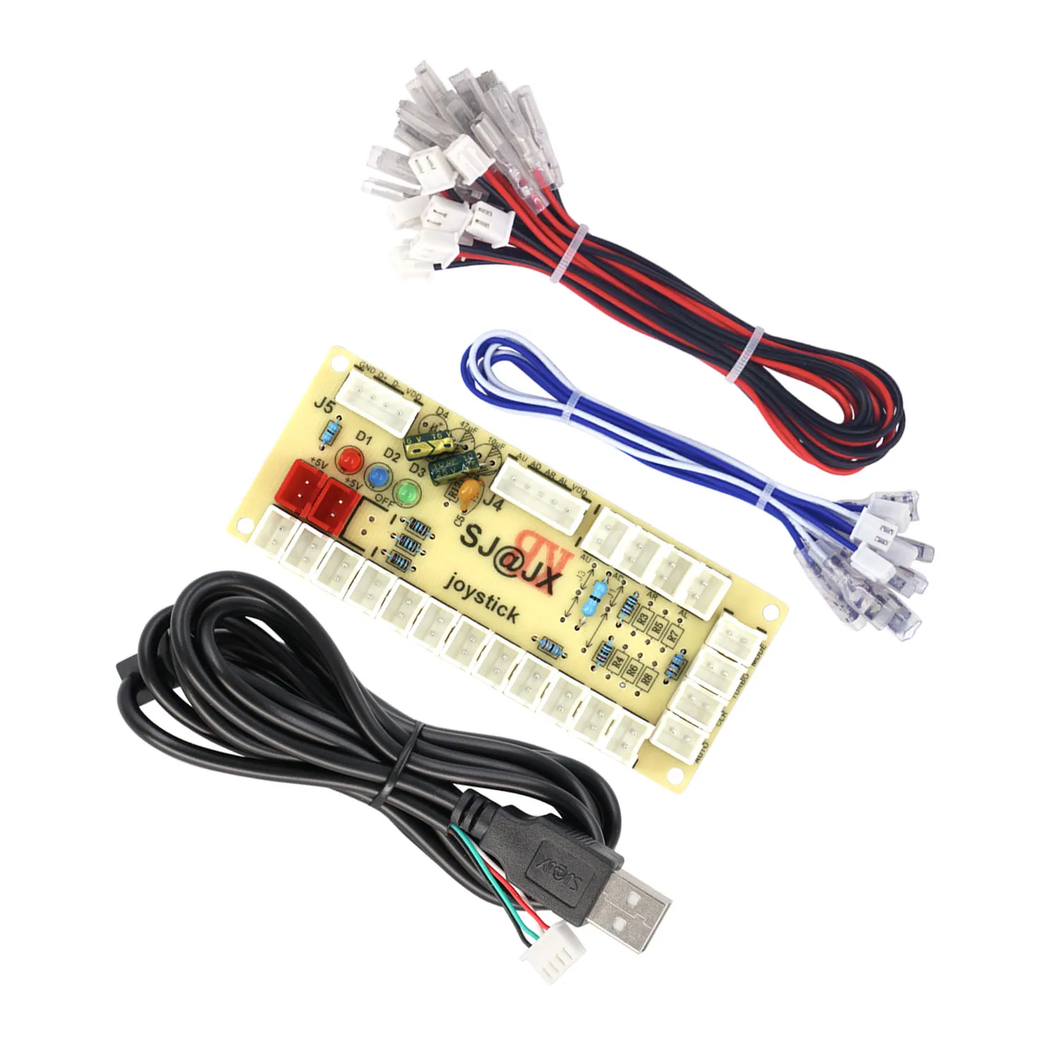 SJ@JX Arcade Game USB Encoder Code Board Zero Delay Game Controller Button Joystick Cable for PC PS3 MAME Raspberry Pi