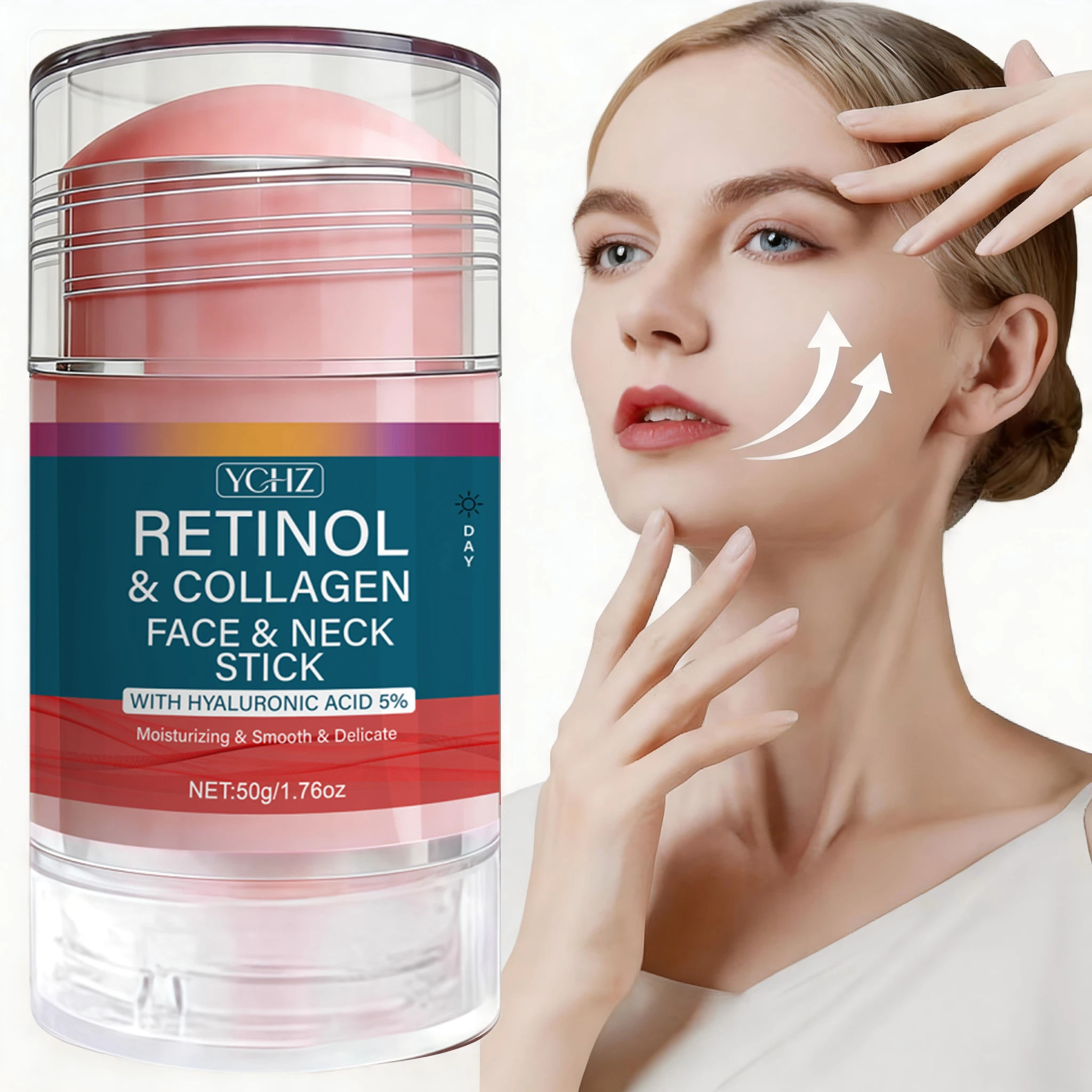 Retinol Collagen Facial Care Stick: a Multi-Functional Product That Combines Lip Balm, Eye Cream, Neck Cream, Primer, and Facial Moisturizer, Suitable for All Skin Types