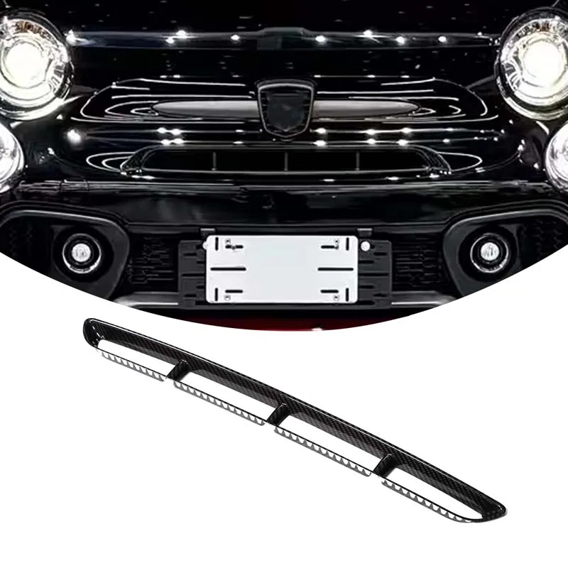 

Для Fiat Abarth 595 695 2017-2025 передний бампер из настоящего углеродного волокна, крышка воздухозаборника, вентиляционная решетка, декоративная рамка, аксессуары