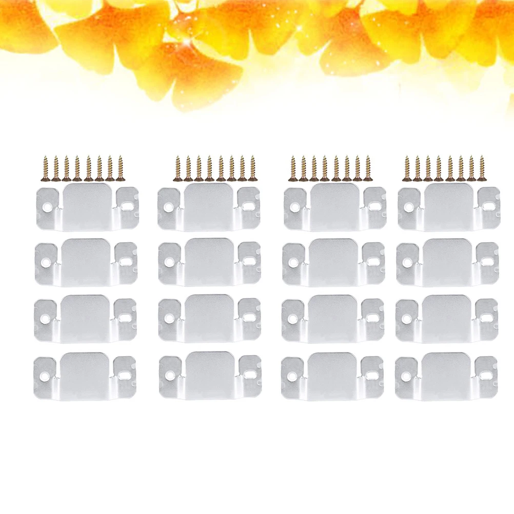 

16 pcs Insert Bracket Heavy Duty Metal Sofa Connector for Wood Frame Iron Furniture Connector Sofa Bracket