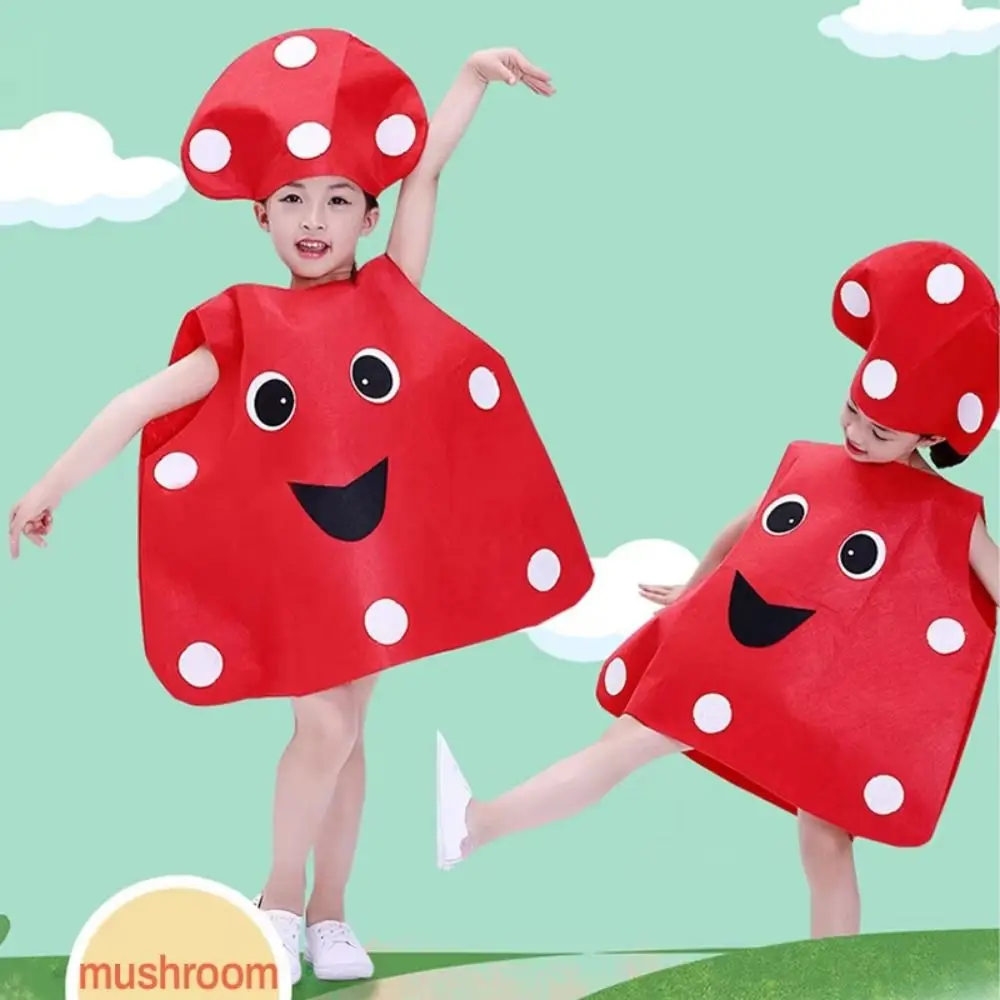 Food Fruit Veggie Costume Performance Stage Pumpkin Cloak Children Cosplay Costume Doll Role-playing Parent-child