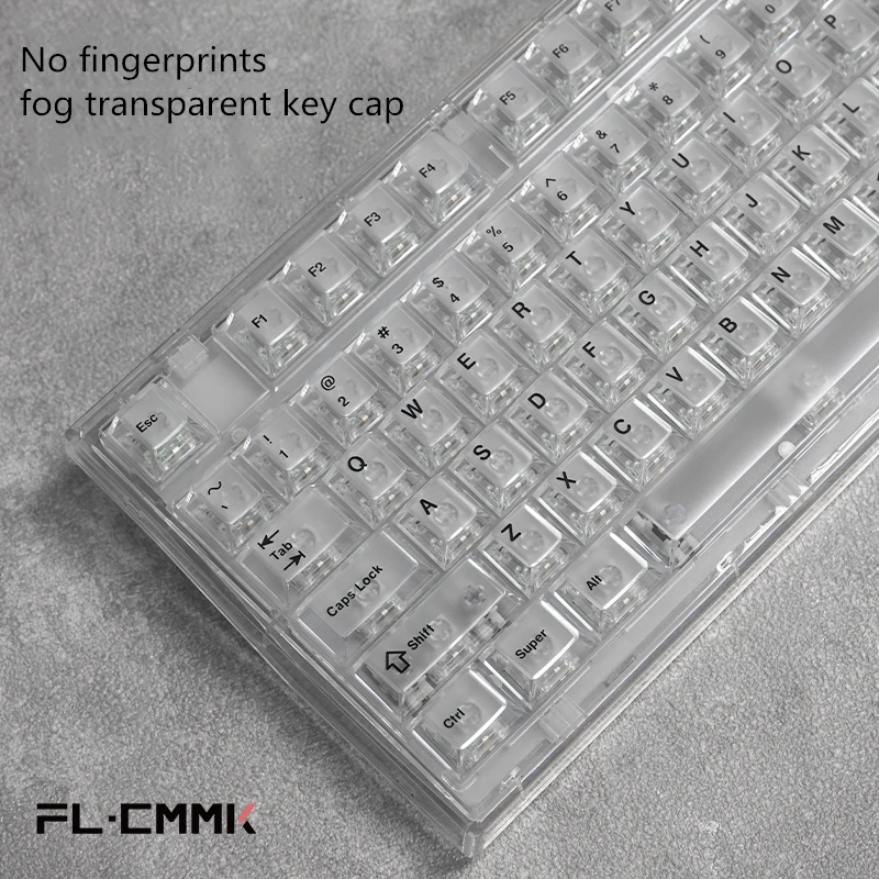 1เซ็ต FL cmmk หมอก keycaps โปร่งใสพีซีสีขาวดำเต็ม backlit หมวกคีย์โปรไฟล์เชอร์รี่สำหรับ61 87คีย์เค้าโครง