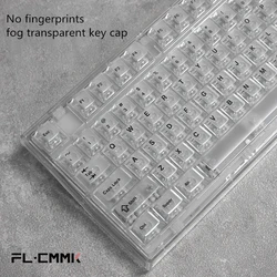 1 Set FL CMMK Fog Transparent Keycaps PC White Black Full Backlit Key Caps Cherry Profile Keycap For 61 87 keys Layout