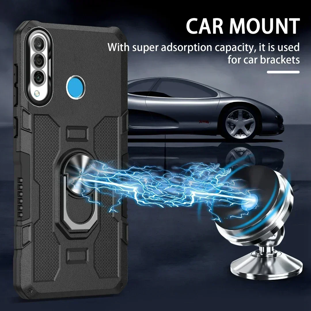 For Huawei P30 Lite Case Shockproof Armor Ring Stand Bumper Back Cover For Huawei P30 Lite P30Lite Phone Cases