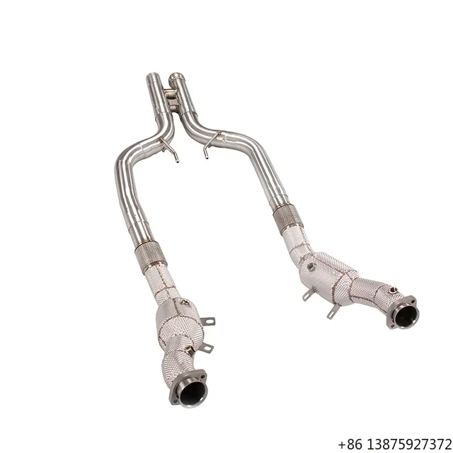 

Customized Stainless Steel Exhaust Pipe for W222 S63 Head Section Loud Exhaust Front Pipe with Downpipe