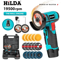 HILDA 12V Miniature Rechargeable Mini Angle Grinder with Battery Cutting Blade Polishing Grinder for Cutting Diamond Cordless