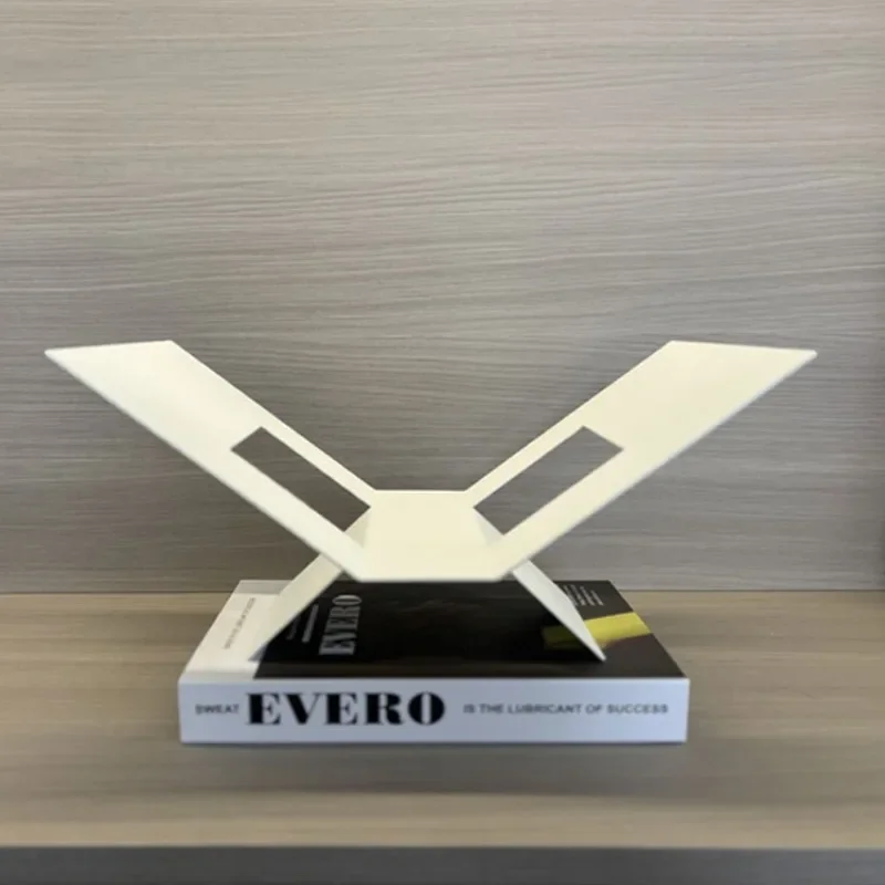 Modern simple metal hollow bookshelf black and white ornament  hotel home storage magazine soft decoration