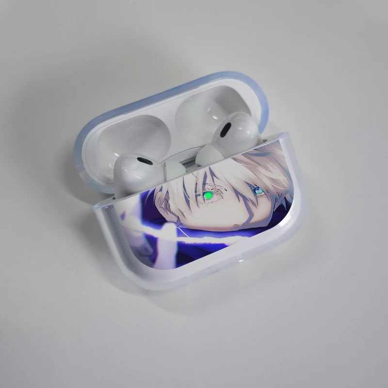 Jujutsu Kaisen Gojo Satoru Earphone Case for Apple Airpods 1 2 3 Pro Transparent Anime AirPods Case