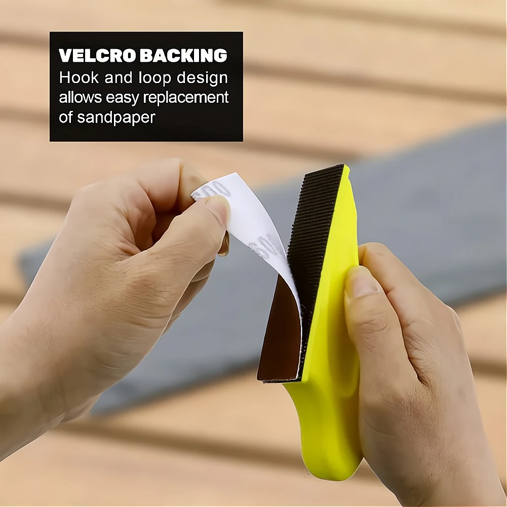 

Mini Sander Wet Dry Sanding Strip Detail Tool Detailing Handles Sanding Tool Manual Grinding Tool for Wood Furniture Metal Glass