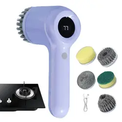 Electric Brush For Cleaning Bathroom Handheld Spin Scrubber Spin Scrubber With Replaceable Brush Heads Powerful Cleaning Brush