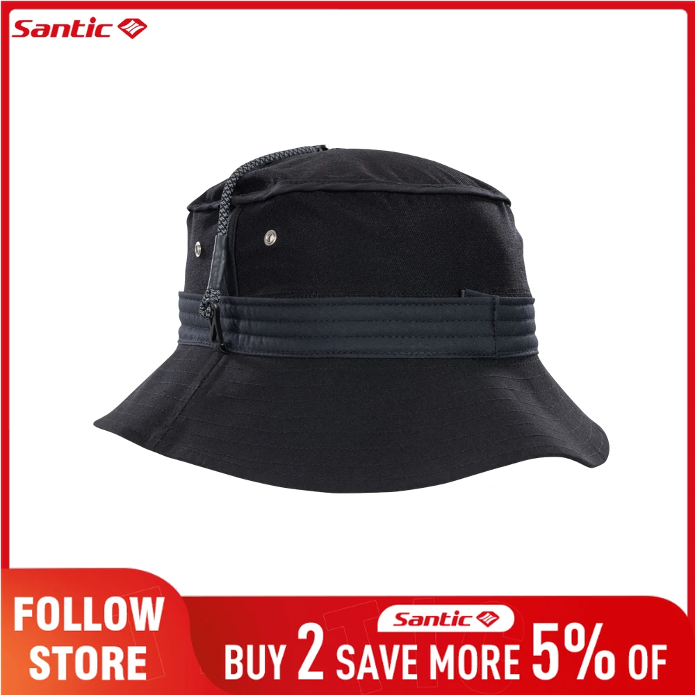 

Santic Wide Brim Male Cap Spring Summer Outdoor Sports UV Protection Cap Reflective Adjustable Hiking Camping Fishing Biker Hats