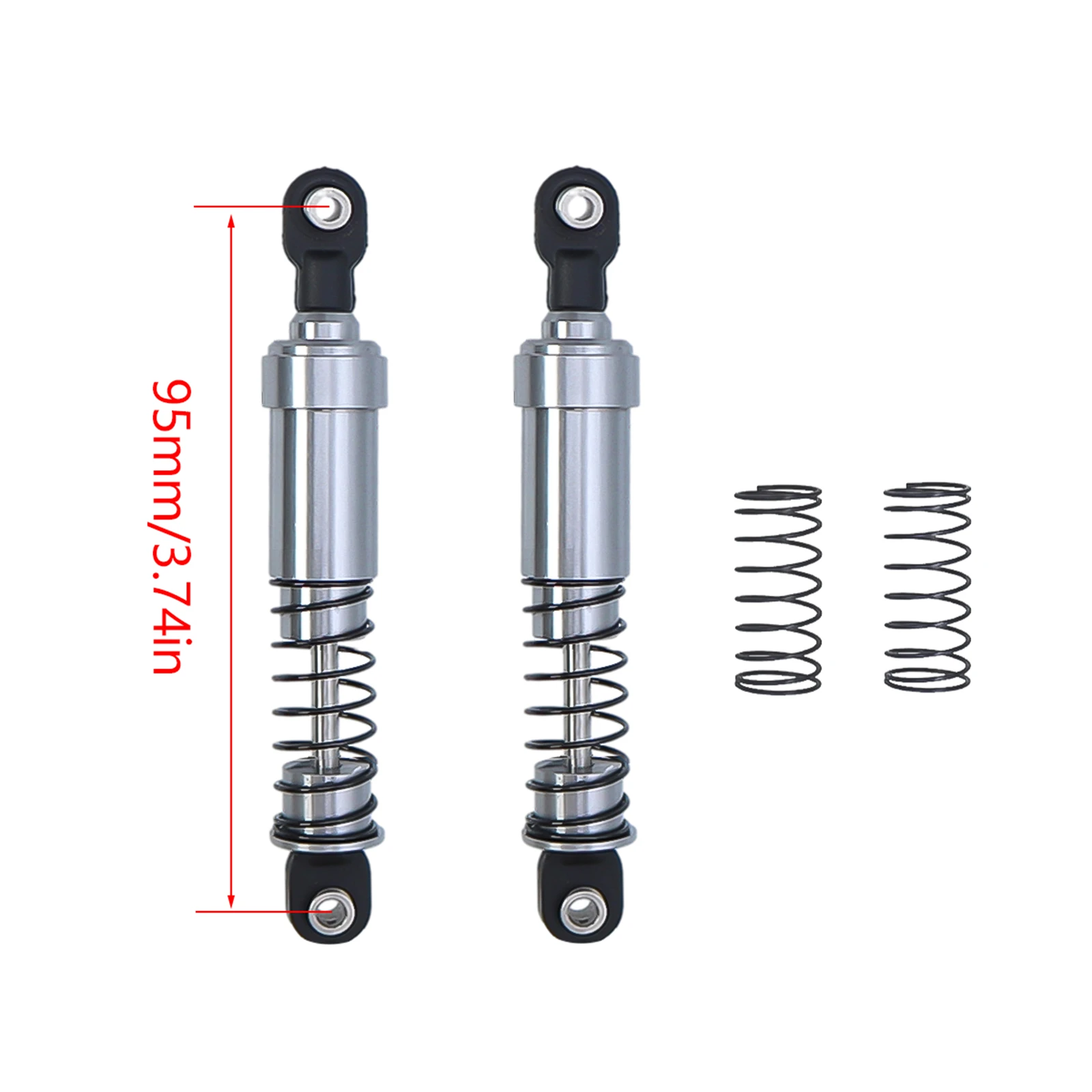 75mm 85mm 95mm 105mm 115mm aluminiowe duża pojemność amortyzatory olejowe dla 1/10 gąsienica RC LCG Cheater Rigs Capra SCX10 90046 TRX4