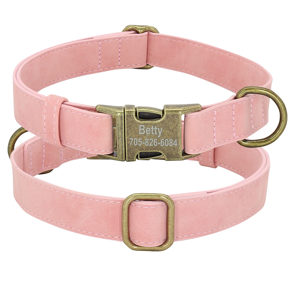 Personal isierte Hunde halsband Leine Set maßge schneiderte Hunde halsband Walking Blei Seil Leder Haustier Halsbänder für kleine mittelgroße Hunde Mops – Detail 16